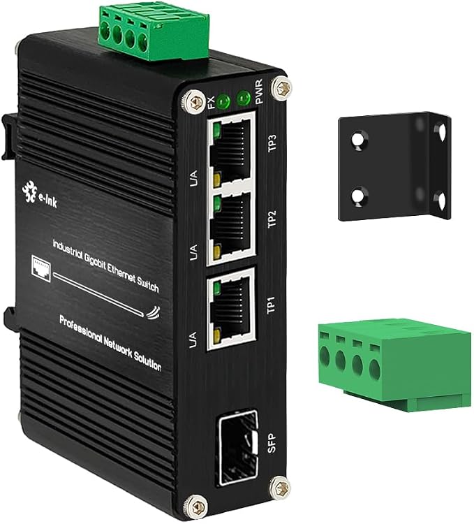 Mini Throncom 4 Ports Gigabit Industrial Fiber Ethernet Solar Switch Hardened by WelcometotheThroncom