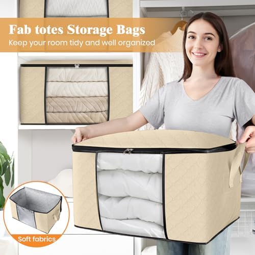 Fab totes 10 Pack Storage Bags for Clothes Blanket Storage Bins - Image 5