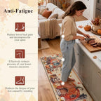 Ileading Fall Kitchen Mats Anti Fatigue, Pumpkin Kitchen Rugs Sets of 2 - Image 2