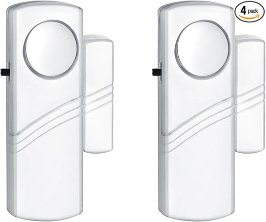 Security Door Window Alarm, 90DB Wireless Sensor Door Window Burglar Alarm by PLOJOP