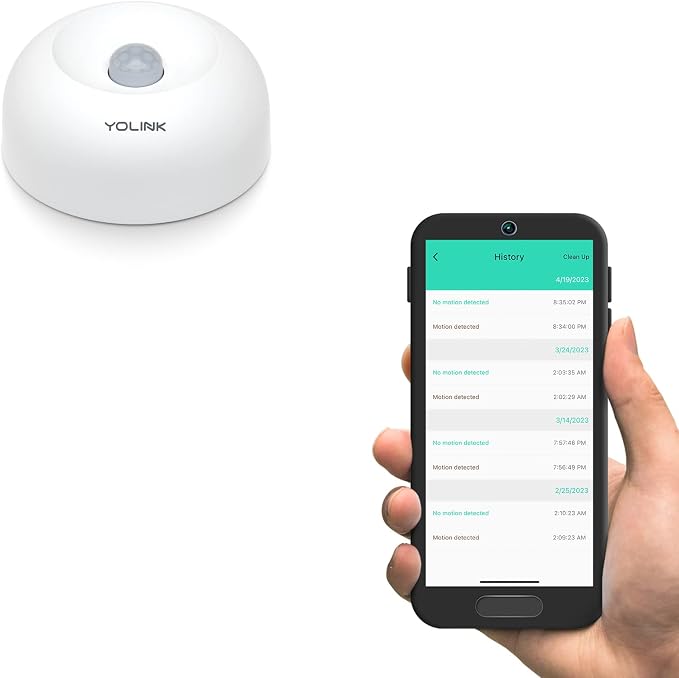 YoLink LoRa 1/4 Mile Wireless Range Smart Motion Detector, Indoor Motion Sensor by YoLink