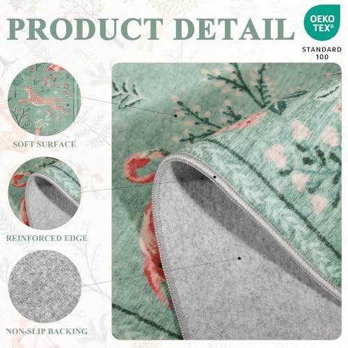 DUKINO 2x8 Washable Runner Rug, Non Slip Animal Kitchen Runner Rug - Image 5