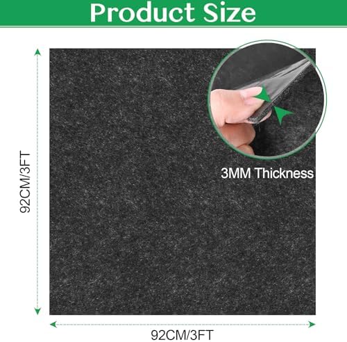 ToLanbbt Outdoor Storage Shed Floor Mat, 3 x 3 FT Waterproof Carport Mat - Image 2