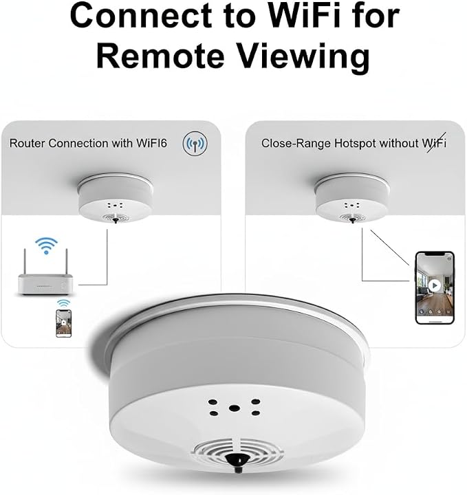 ULar Security Camera 1080P HD, Wall Mount Smoker Detector Design, Built-in - Image 4