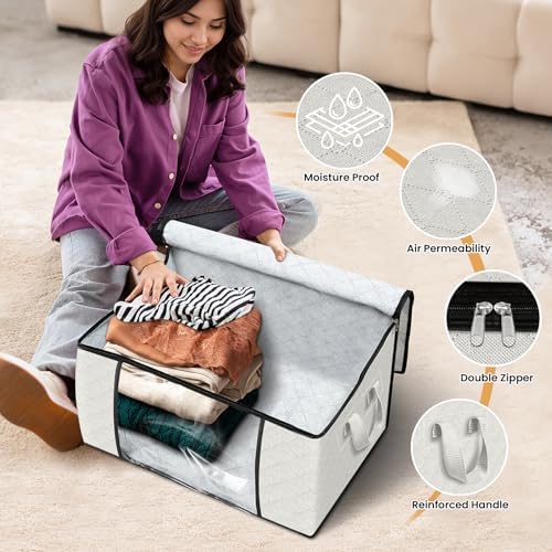 Fab totes 10 Pack Storage Bags for Clothes Blanket Storage Bins - Image 4