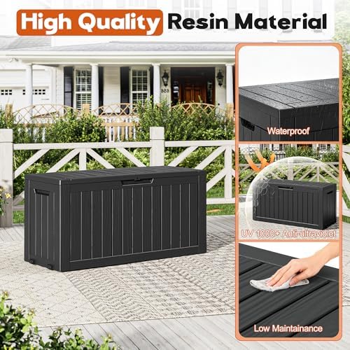 Outdoor Storage Box, Resin Deck Boxes Indoor and outdoor, Waterproof Storage - Image 4
