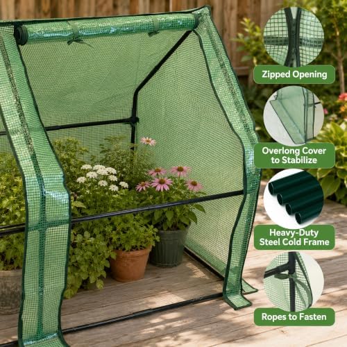 Gardzen Mini Greenhouse, Reinforced PE Cover - Image 3