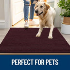 OLANLY Dog Door Mat for Muddy Paws 36x24, Extra Absorbent Chenille Mud Mat - Image 6