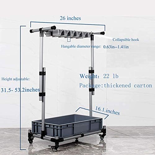 Broom And Mop Holder Put Wet Movable Floor-Mounted Mop Rack Floor Standing - Image 5