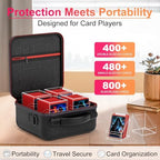 Proijeut Card Deck Box with Portable Case, 4 Pack Clear Commander Deck Box with - Image 3