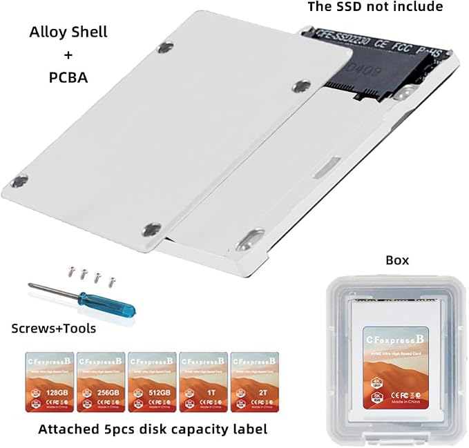Type-B CFexpress to NVME 2230 Memory Card Kit Case CFE CFB NGFF M-Key Adapter - Image 6