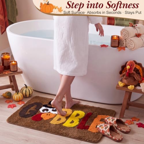 Capoda 1 Pcs Fall Thanksgiving Bathroom Rug 20 x 30 Inch - Image 4
