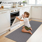 Ileading Hallway Runner Rug 2x6ft Kitchen Floor Mat Modern Geometric Non Slip - Image 2