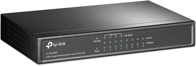 TP-Link TL-SG1008P V4 | 8 Port Gigabit PoE Switch | 4 PoE+ Ports @64W | Desktop - Image 2