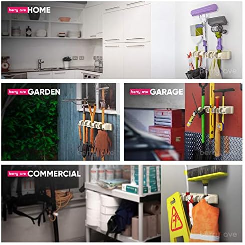 Broom Holder Wall Mount, Mop and Broom Organizer – Wall Mounted Broom Rack & - Image 3