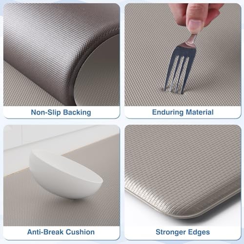 StepRite Kitchen Mats for Floor, 2-Piece Anti-Fatigue Kitchen Rugs - Image 3