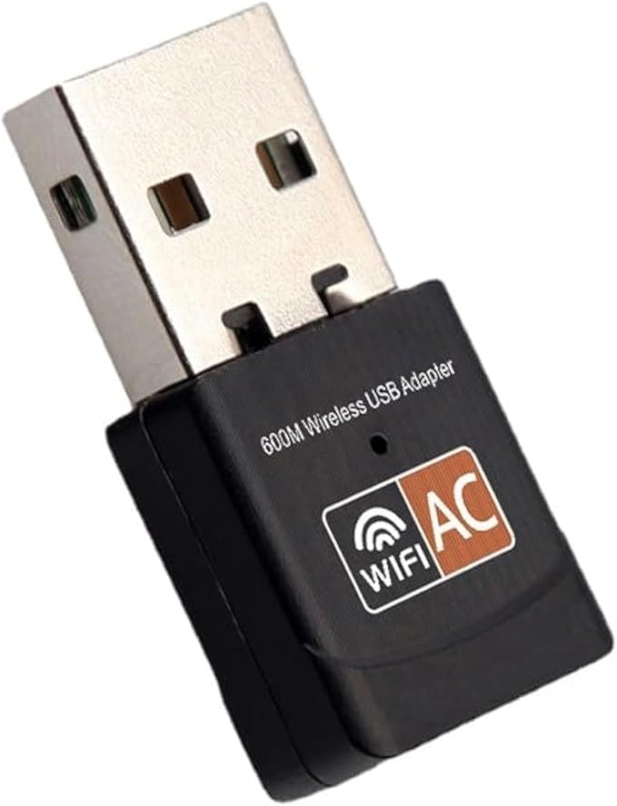 600Mbps 802.11ac Wireless USB WiFi Dongle Wi-Fi 5 Dual Band 2.4/5GHz Network by FANTIA