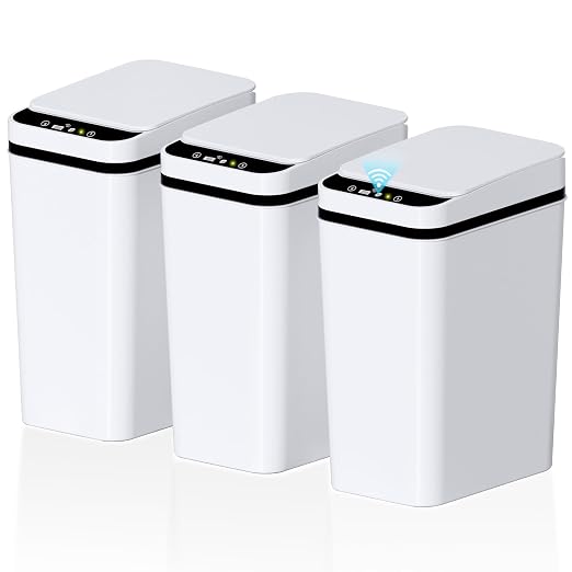 jinligogo 3Pack Bathroom Small Trash Can by SecureSpacesCleanerPlaces
