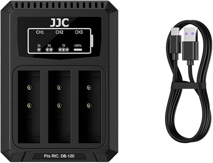 JJC DB-120 Battery Charger USB Triple Slot by JJC