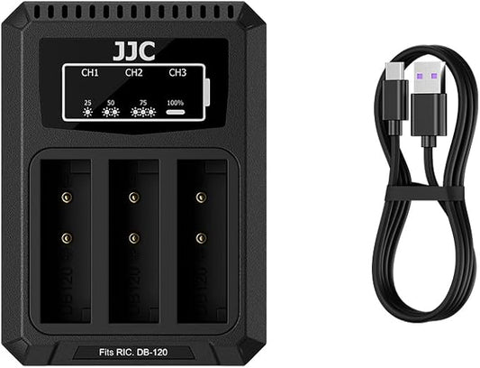 JJC DB-120 Battery Charger USB Triple Slot by JJC