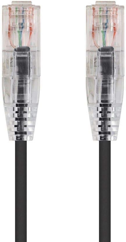 Monoprice Cat6 2ft Black Component Level Patch Cable UTP 28AWG 550MHz Pure Bare by Monoprice