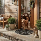 Kempf Rubber Scroll Doormat Half Moon Mat, Indoor Outdoor Entrance Mat - Image 6