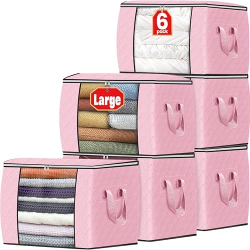 Fab totes 90L Clothes Storage, Foldable Thick Fabric Blanket Storage Bags by Fabtotes