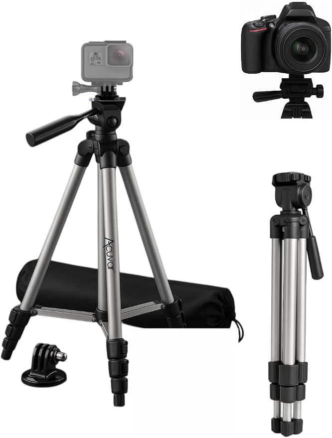 Acuvar 50" Aluminum Camera Tripod Stand - Image 9