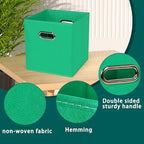 Black Foldable Storage Cubes Bins, Fabric Storage Box Cubes Organizer Baskets - Image 7
