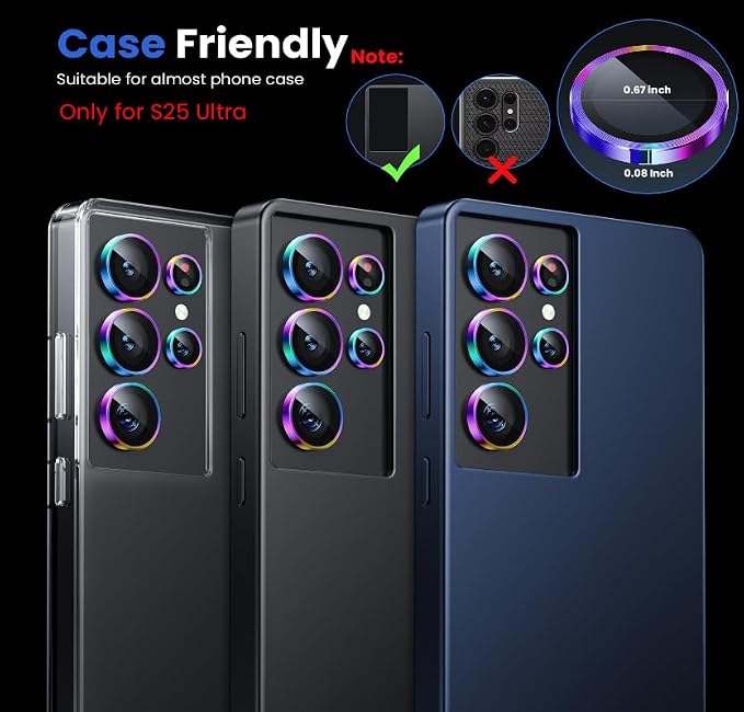 WSKEN for Samsung Galaxy S25 Ultra Camera Lens Protector - Image 5