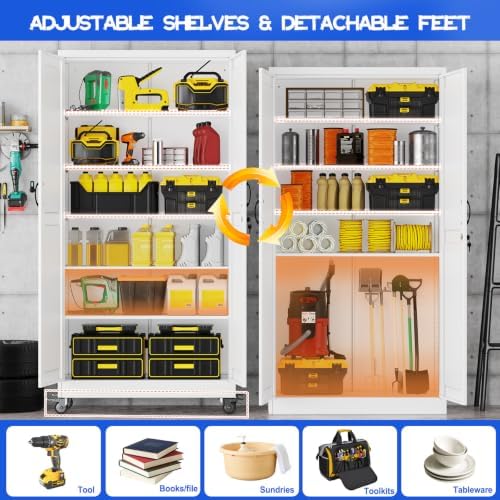 GAIOUS 73.6" Tall Metal Storage Cabinet - Image 3