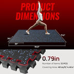 SUPERJARE 0.79'' Extra-Thick 12 Pcs 48 Sq Ft Exercise Equipment Mats - Image 5