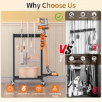 Broom Holder with Cleaning Supplies Organizer - Image 6
