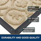 Smiry Front Door Mat Outside Entrance, Low Profile Rubber Doormat - Image 4