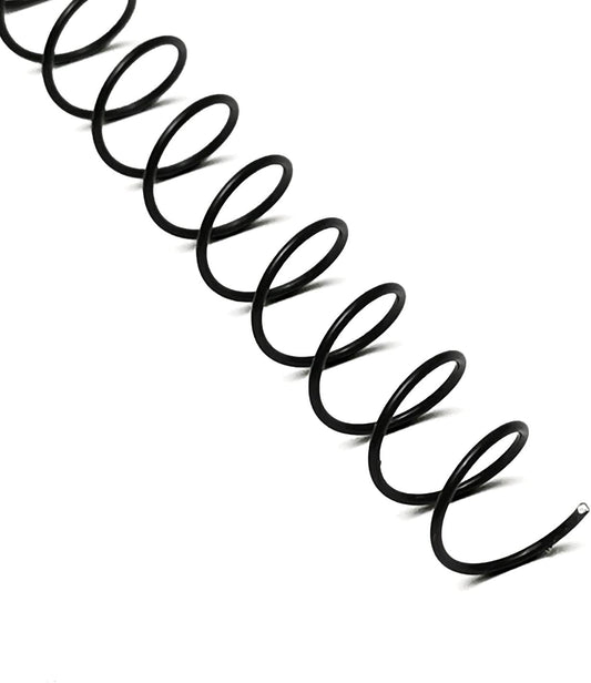 RAYSON 14.3mm Wire Spiral Coil Binding, 3:1 Pitch, 9/16" Metal Coils Comb Binding 115 Sheets Capacity, Black Color & Pack of 100
