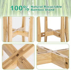 Rnined Plant Stand Indoor, Bamboo Plant Shelf, Adjustable Corner Plants Flower - Image 5