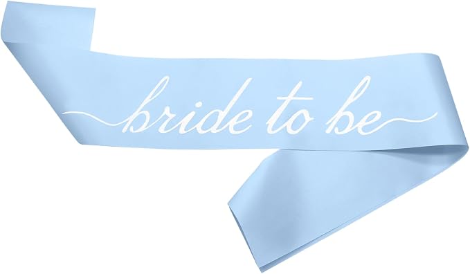 MILVOWOC Blue Bride to Be Sash in Soft Satin, Bachelorette Party Wearable - Image 7
