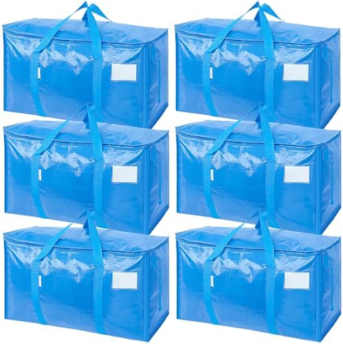 TICONN 6 Pack Extra Large Moving Bags Heavy Duty by TICONN