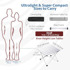 Grope Small Folding Camping Table, Aluminum Beach Table - Image 3