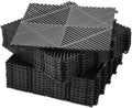 Barydat 72 Pcs 12x12 Garage Floor Tiles Interlocking Drainage by home