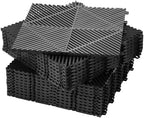 Barydat 72 Pcs 12x12 Garage Floor Tiles Interlocking Drainage by home