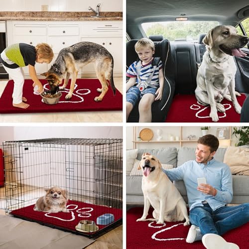 Smiry Dog Door Mat for Muddy Paws, Absorbent Non Slip Dirt Trapper - Image 4