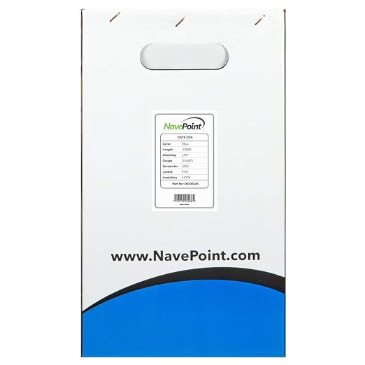NavePoint Cat6, Solid Bulk Ethernet Cable, 23AWG 4 Pair, Unshielded Twisted Pair - Image 2