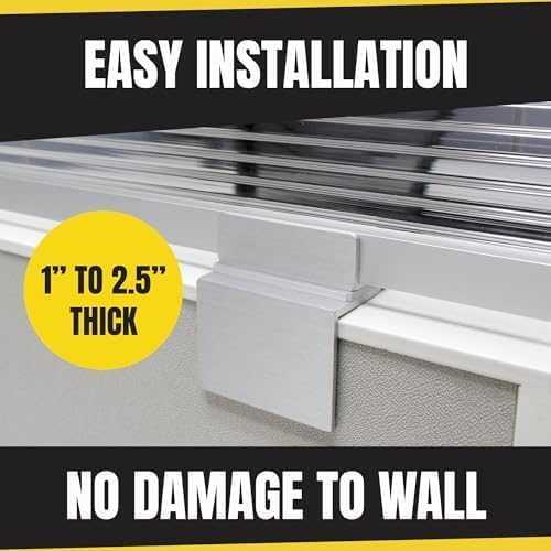 OBEX Screen Extender Polycarbonate Desk Privacy Panel & Divider for Office Cubicle, 18" x 72", Translucent
