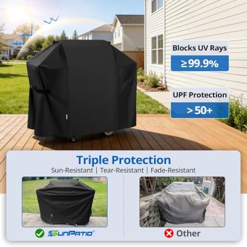 SunPatio Heavy Duty Waterproof 58 Inch Grill Cover - Image 4