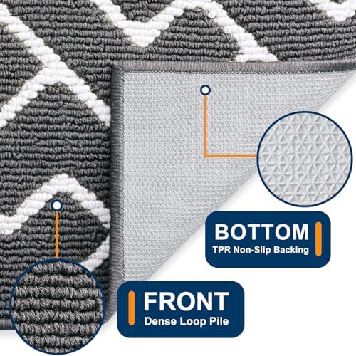 OLANLY Front Door Mat 48x32, Low-Profile Easy Clean Doormat - Image 4
