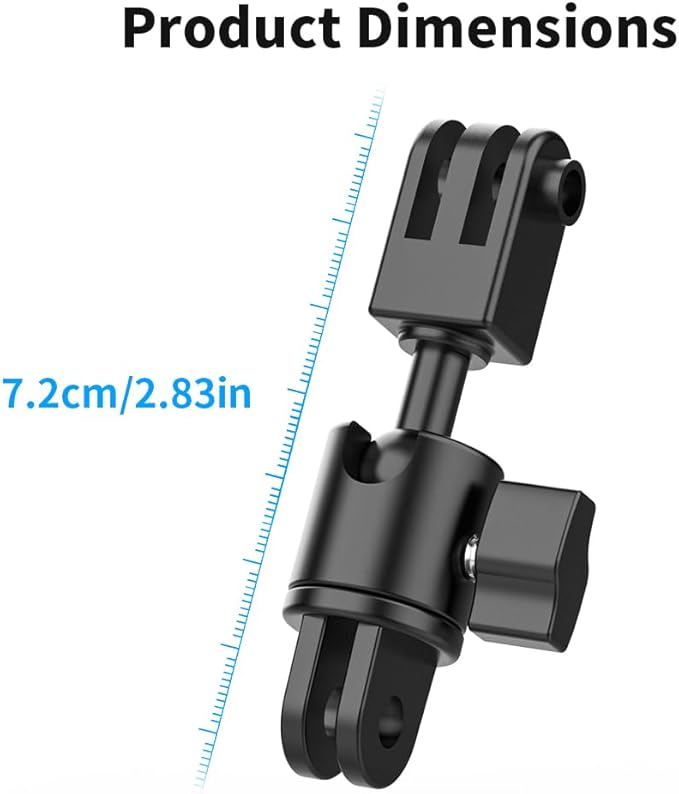 Aluminum 360 Degree Rotation Camera Swivel Mount, Vertical Metal Bracket - Image 5