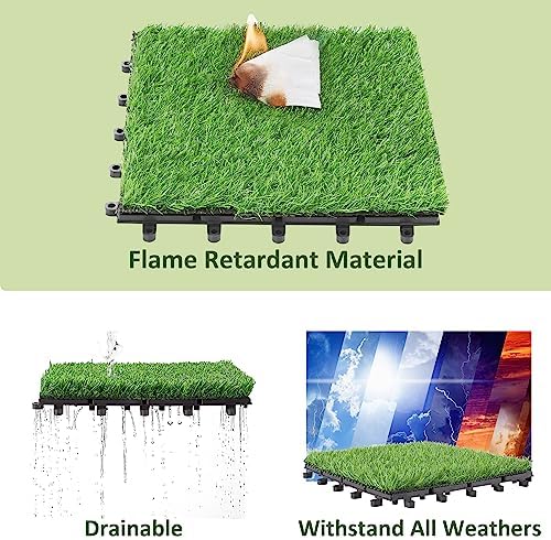 PrimeZone 216 Packs Interlocking Artificial Grass Tiles - Image 5