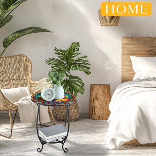 Cinnvoice Outdoor Side Table Small End Patio Porch Table - Image 4