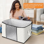 Fab totes 90L Clothes Storage, Foldable Thick Fabric Blanket Storage Bags - Image 3
